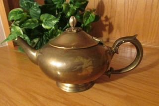 Vintage Solid Brass & Silver Lined Teapot Genie Lamp Style