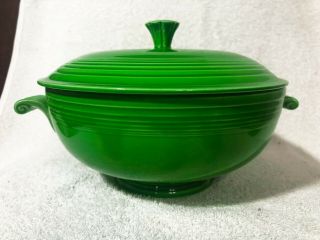 Rare Medium Green Fiesta Ware Casserole - Vintage Hlc