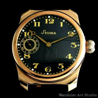 Vintage Mens Wrist Watch Stowa Uhren Gold Mechanical Men 