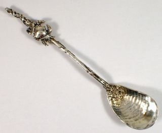 Rare Gorham Narragansett Aesthetic Movement Sterling Crab Oyster Shell Spoon