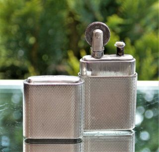 RARE SOLID SILVER ENGINE TURNED HOWITT LIGHTER Dudley Russell Howitt 1943 5