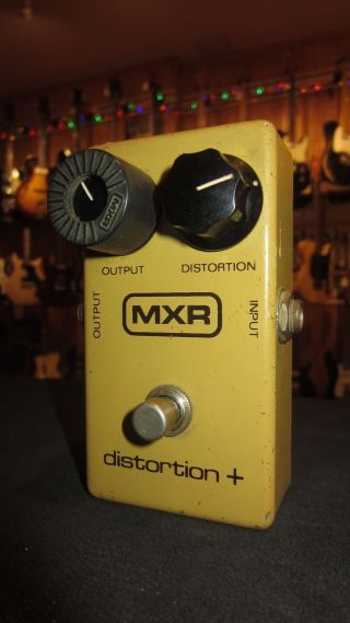 Vintage Circa 1978 Mxr Distortion Plus Effects Pedal Yellow Smooth Rich Tone