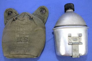 Ww2 Us Army Canteen Set Cover Cup And Canteen All Dated 1945