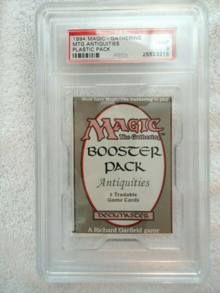 Magic The Gathering Mtg Antiquities Booster Pack Graded Psa 9