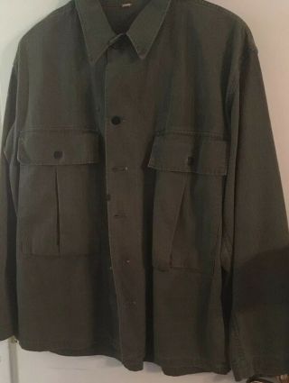 Ww2 Us Army Hbt Fatigue Jacket With 13 Star Metal Buttons Third Pattern