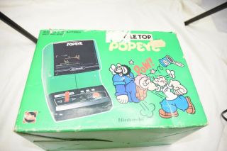 Nintendo GAME and WATCH POPEYE THE SAILOR,  Table Top Vintage Rare W/Box 5