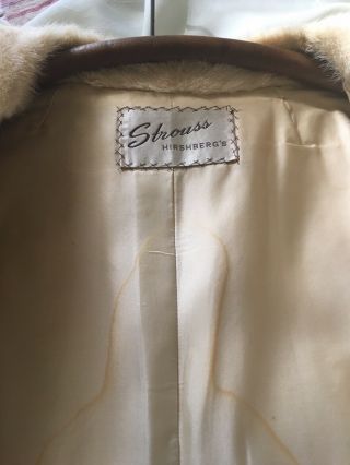 Vintage Mid Length White Mink Coat 4