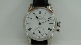 VINTAGE MARRIAGE LANGE&SOHNE POCKET MOVEMENT S.  S CASE WRIST WATCH. 2