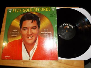 ELVIS ' GOLD RECORDS VOLUME 4 MONAURAL RCA LPM - 3921 IN SHRINK - RARE LP 2