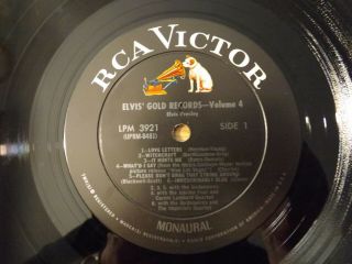 ELVIS ' GOLD RECORDS VOLUME 4 MONAURAL RCA LPM - 3921 IN SHRINK - RARE LP 4