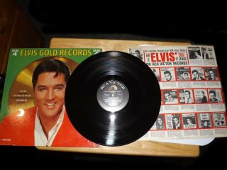 ELVIS ' GOLD RECORDS VOLUME 4 MONAURAL RCA LPM - 3921 IN SHRINK - RARE LP 8