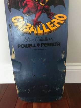Vintage Steve Caballero Dragon Skateboard Powell Peralta Mini Pig 3