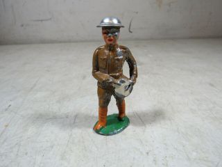 Vintage/antique Barclay Manoil Lead Toy Soldier Marching Drummer Wwi