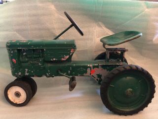 VINTAGE ESKA? PEDAL TRACTOR WITH WAGON/TRAILER 2