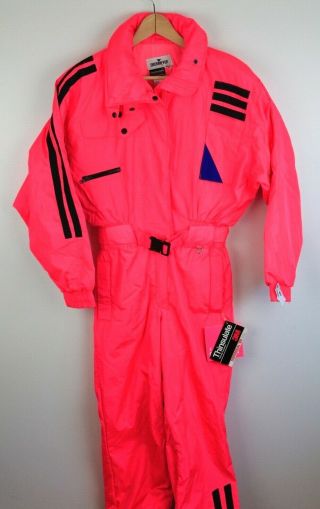 Nwt Vtg Obermeyer Masquerade One Piece Ski Suit Snow Pink Ladies 10 Reg 05106