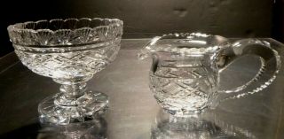 VINTAGE Waterford Crystal PERIOD PIECE Master Cutter Cream Jug and Sugar Bowl 2