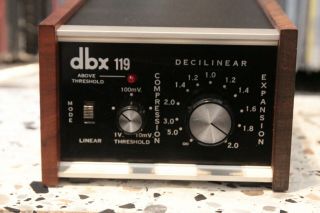 dbx 119 vintage noise gate compressor expander VGC GWO recapped PAT 2