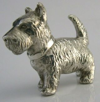 Cast Solid Silver West Highland Terrier Dog Figure 1979 Heavy 88g