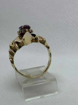 Vintage Ladies 14k Color Change Sapphire & Diamond Ring Wear Not Scrap 5