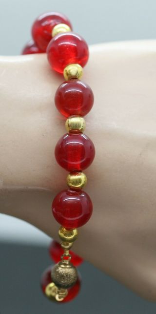 Antique Bracelet Made Of Glass Beads From The Hilltribe Over 100 Years Old
