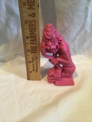 1963 Marx Nutty Mads - The Thinker - Vintage 5” Inch Pink Figure Fast