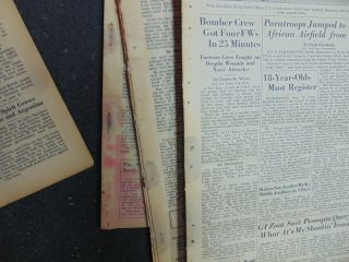 STARS & STRIPES NEWSPAPER - 14 Issues NOVEMBER 1942 NOT FOLDED WWII Rare 421 8