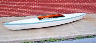 Vintage Ww2 Era Antique Kayak Canoe Canvas Over Wood 11 