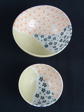 Stunning Contemporary Japanese Studio Pottery Graduated Bowls With Marks Japan