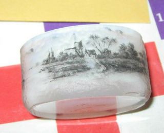 Antique Glass Salt - Rare (4) - Daum - Open Salt Cellar - Nancy,  France - Signed