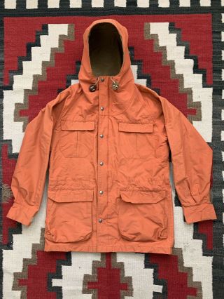 Sierra Designs Vintage 60/40 Mountain Parka Medium Orange Jacket Hooded Usa Made