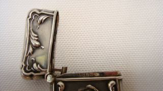 Antique Victorian Flowing Nude Sterling Silver Match Safe Holder Vesta Art 6