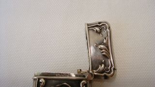 Antique Victorian Flowing Nude Sterling Silver Match Safe Holder Vesta Art 7