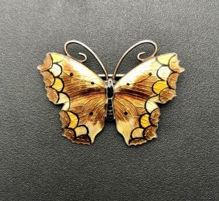 Thomas L Mott silver and enamel butterfly brooch c1910 4