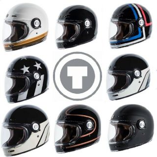 Torc T1 Retro Full Face Motorcycle Fiberglass Vintage Helmet - Dot Ece 22.  05
