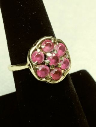 Estate 14k Gold And Ruby Ladies Ring Size 7 Antique Stunning Not Scrap