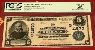 11870 Extremely Rare 1902 $5 Pgcs Vf25 Nb Of Boaz Al.  Low Serial 560 Best Known
