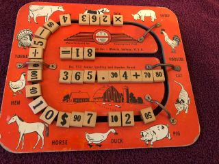 Richmond Educational Spelling Board Letters And Numbers School No.  Y32 Vintage