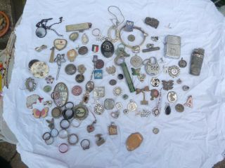 Joblot A Quantity Of Metal Detecting Finds Jewellery