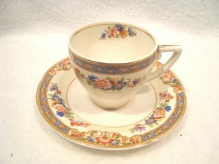 Brindley & co.  England white porcelain demitasse cup and saucer. 2