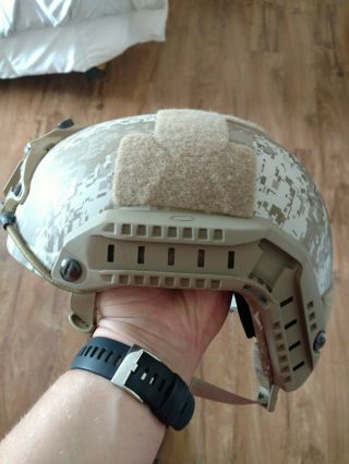 Ops - Core Fast Maritime High - Cut Ballistic Helmet Large Rare Marpat Color.