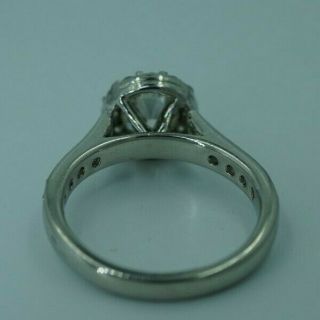 EGL USA Heavy Platinum 1.  56CTW G VS Diamond Gold Engagement Ring Vintage Halo 8