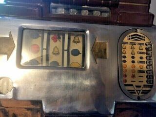 Vintage Bronze Chief Ten Cent Dime.  10 Slot Machine By Jennings Coin Op 3 Star 4