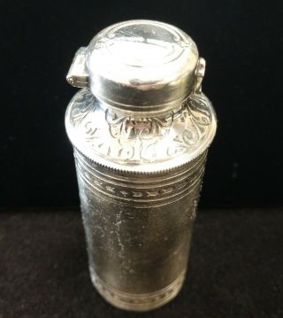 Tiffany & Co.  Sterling Silver Flip Top Powder Shaker Flask Vintage Rare 69.  7g