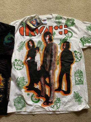 Vintage 1993 All Over Print The Doors Jim Morrison Band Shirt Rap Tee Movie 3