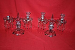 Gorgeous Crystal Candelabras Candle Holders With Drop Crystal Prisms