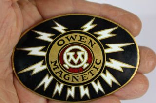 Owen Magnetic Car Vintage Auto Automobile Radiator Badge / Emblem (RARE) 3