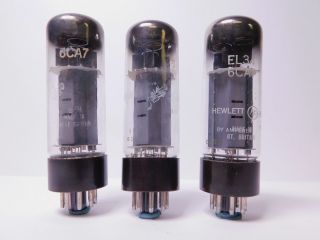 Mullard (HP) 6CA7 / EL34 Xf2 Matched Vintage 1962 Vacuum Tube Trio (Test 109) 2