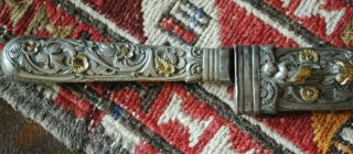 ANTIQUE H.  BOKER & CO.  ARBOLA FIXED BLADE GAUCHO PROFUSELY CARVED CA 1900/1910 2
