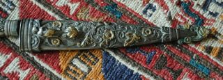 ANTIQUE H.  BOKER & CO.  ARBOLA FIXED BLADE GAUCHO PROFUSELY CARVED CA 1900/1910 4
