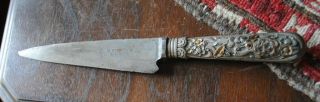ANTIQUE H.  BOKER & CO.  ARBOLA FIXED BLADE GAUCHO PROFUSELY CARVED CA 1900/1910 6